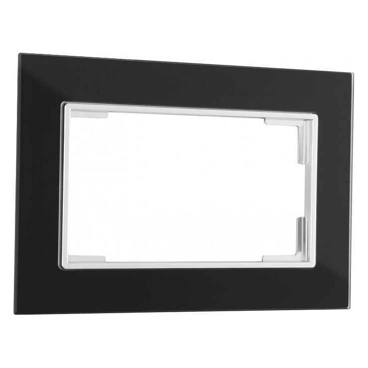 Рамка для двойной розетки arte milano am-503.02 503.02-double.black